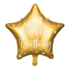 Happy Birthday Gold star