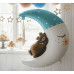 Teddy bear on the moon boy