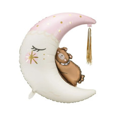 Teddy bear on the moon pink