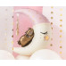 Teddy bear on the moon pink