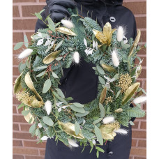 Door wreath in eco style