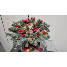 Christmas composition with an angel