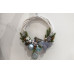Door wreath with a bird