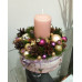 Pink Christmas candle