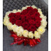 Flower box - Heart from roses 