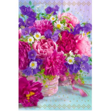 Postcard - Bouquet of peonies 10.5x15cm