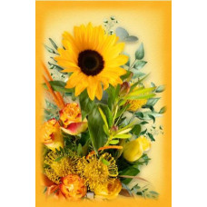 Postcard - Yellow roses 8x12cm