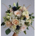 Bridal bouquet with roses and lisantus