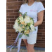 Bridal bouquet with white peonies